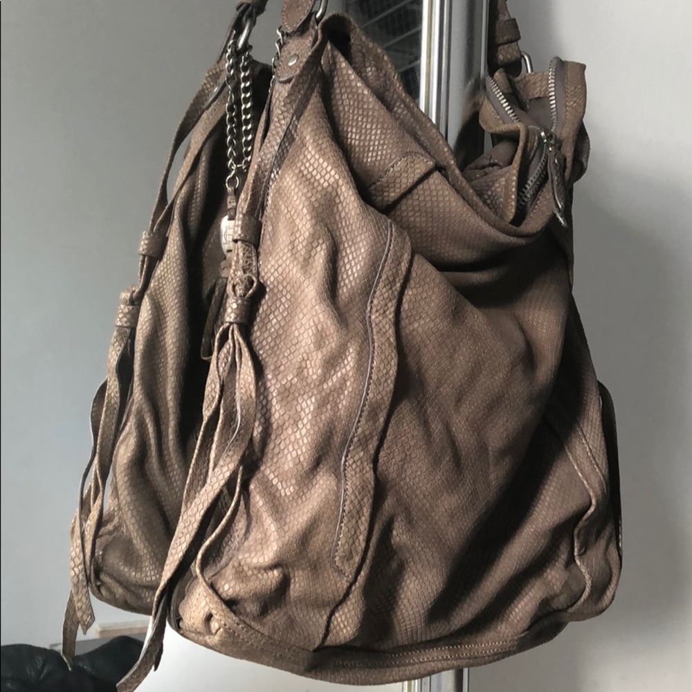 Olivia Harris shoulder purse gray leather